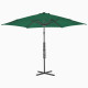 Parasol d'extérieur avec mât en acier 300 cm vert helloshop26 02_0008196 