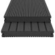 Panneaux de terrasse solides et accessoires wpc 10m² 2,2 m noir 