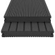 Panneaux de terrasse solides et accessoires wpc 10 m² 4 m noir 