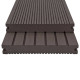 Panneaux de terrasse solides wpc 30 m² 4 m marron foncé 