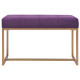 Banc 80 cm velours - Couleur au choix Violet