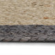 Tapis fait à la main jute avec bord gris foncé 150 cm 