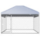 Chenil extérieur cage enclos parc animaux chien extérieur avec toit pour chiens 200 x 200 x 135 cm  02_0000452 