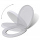 Sièges De Toilette Avec Couvercles 2 Pcs Plastique Blanc 