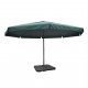 Vidaxl parasol vert en aluminium avec base mobile 