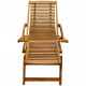 Vidaxl chaise de terrasse avec repose-pied bois d'acacia 