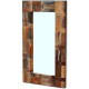 Miroir bois de récupération massif 80 x 50 cm 