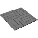 Carreaux de terrasse 22 pcs 30 x 30 cm 2 m² wpc - Couleur au choix 