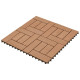 Carreaux de terrasse 22 pcs 30 x 30 cm 2 m² wpc - Couleur au choix 