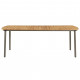 Table de jardin 200x100x72 cm bois d'acacia solide et acier 