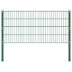 Panneau de clôture avec poteaux fer 17 x 0,8 m vert 