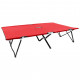 Chaise longue pliable 2 places acier - Couleur au choix Rouge