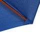 Parasol mobilier de jardin avec mât en bois 300 x 258 cm bleu helloshop26 02_0008117 