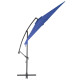 Parasol déporté avec mât en aluminium 300 cm bleu helloshop26 02_0008479 