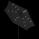 Parasol d'e x térieur avec led et mât en acier 300 cm noir helloshop26 02_0008176 