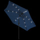 Parasol d'extérieur avec led et mât en acier 300 cm bleu helloshop26 02_0008174 