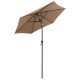 Parasol Taupe 200x211 cm Aluminium 