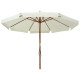 Parasol avec mât en bambou 330 cm - Couleur au choix Sable-blanc