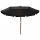 Parasol avec mât en bois 330 cm Anthracite 