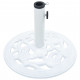 Socle de parasol Blanc 9 kg 40 cm Fonte 