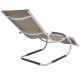 Chaise longue avec oreiller Aluminium et textilène - Couleur au choix 