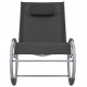 Chaise à bascule d'extérieur Textilène - Couleur au choix Noir