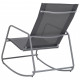 Chaise à bascule de jardin 95x54x85 cm textilène - Couleur au choix 