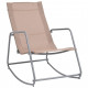 Chaise à bascule de jardin 95x54x85 cm textilène - Couleur au choix Taupe