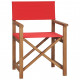 Chaise de metteur en scène Bois de teck solide - Couleur au choix Rouge