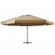 Parasol d'extérieur avec mât en aluminium 600 cm Taupe 