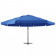 Parasol d'extérieur avec mât en aluminium 600 cm Bleu azuré 