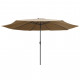 Parasol d'extérieur avec mât en métal 400 cm Taupe 