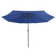 Parasol d'extérieur avec mât en métal 400 cm bleu azuré helloshop26 02_0008264 