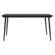 Mobilier à dîner d'extérieur 7 pcs corde en coton et acier noir 