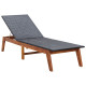 Transat chaise longue bain de soleil lit de jardin terrasse meuble d'extérieur et coussin résine tressée et bois d'acacia massif helloshop26 02_0012771 
