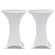 Housses élastiques de table ø 70 cm blanc 4 pcs 