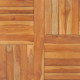 Dessus de table bois de teck solide carré 90x90x2,5 cm 
