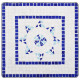 Meuble de bistro mosaïque 3 pcs carreaux - Couleur au choix Blanc-Bleu