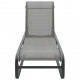 Chaises longues 2 pcs avec table textilène et aluminium 