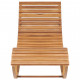 Chaise longue à bascule bois de teck solide 