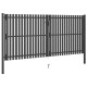 Portail de clôture de jardin acier 4x2,25 m anthracite 