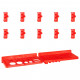 Kit de bacs de stockage et panneaux muraux 29 pcs rouge et noir 