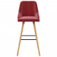 Tabourets de bar 2 pcs rouge bordeaux velours 