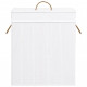  Panier à linge avec une seule section bambou blanc 83 L 