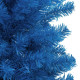 Sapin de Noël artificiel avec support Bleu 150 cm PVC 