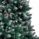 Sapin de Noël avec pommes de pin et neige blanche 180 cm 