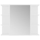 Armoire à miroir de salle de bain 80 x 20,5 x 64 cm aggloméré blanc helloshop26 02_0006719 