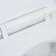Toilette haute sans bord fermeture douce 7 cm Céramique Blanc 