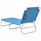 Chaise longue pliable acier et tissu - Couleur au choix 