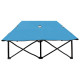 Transat chaise longue bain de soleil lit de jardin d'extérieur pliable 2 places - Couleur au choix Bleu-clair